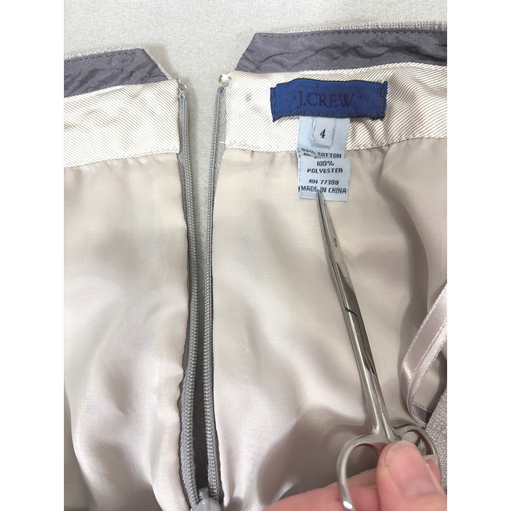 J.Crew Womens Lavender Gray Textured Cotton Blend Pencil Skirt Size 4 RN 77388 - Picture 3 of 6
